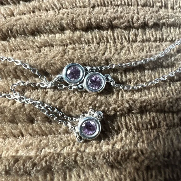 Elegant Silver Necklace with Pink Accents